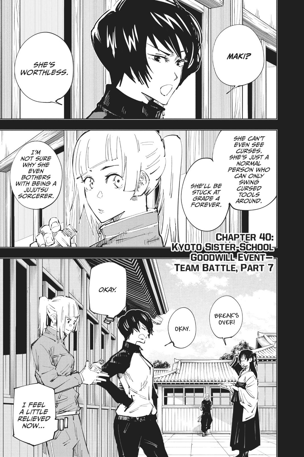 Jujutsu Kaisen Chapter 40